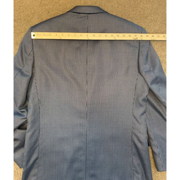 BIOS Silk Wool Blazer Mens 38R Houndstooth Tweed Jacket Sportcoat - Picture 9 of 11